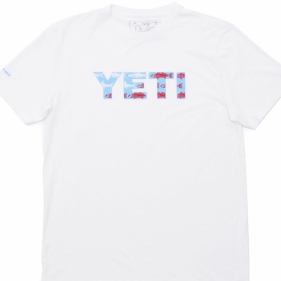 Yeti Other - YETI Men’s White Shirt USA FISH LOGO
